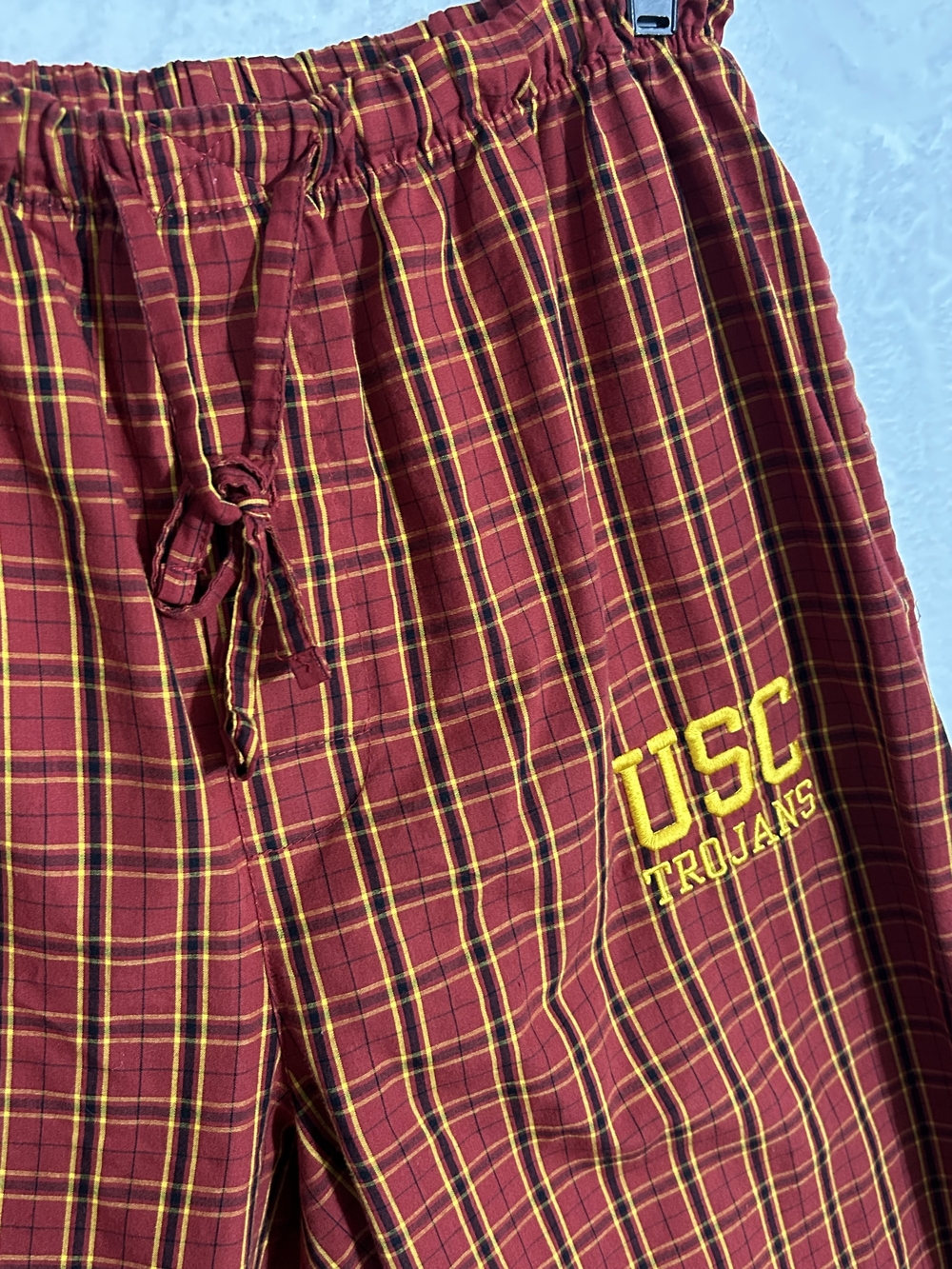 USC Trojans Men's Maroon Plaid Lounge Pants